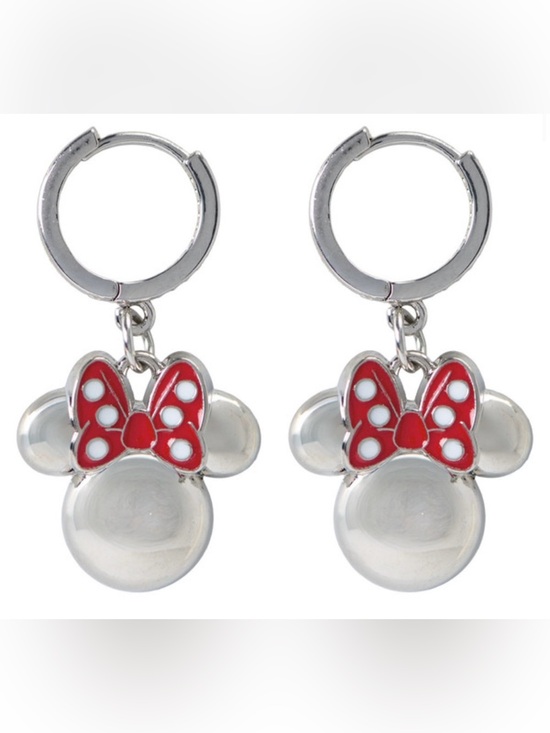 Disney Jewelry - NWT Disney Silver Dangle Minnie Character Earrings